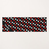 CANADIAN Patriot Red and White Mapon on BLACK Yogamatte (Vorderseite (Horizontal))