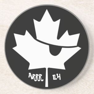 Canadian Pirate Maple Leaf Sandstone Coaster Sandstein Untersetzer