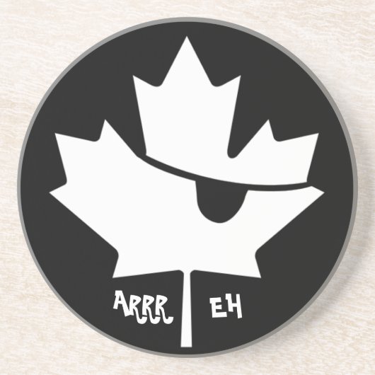 Canadian Pirate Maple Leaf Sandstone Untersetzer (Vorne)