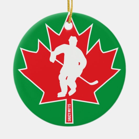 Canadian Player Christmas Keramik Ornament (Vorne)