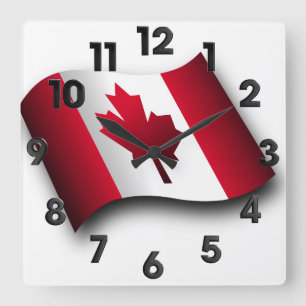 Canadian Quadratische Wanduhr