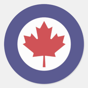 Canadian RAF Maple Leaf Roundel Runder Aufkleber
