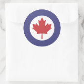Canadian RAF Maple Leaf Roundel Runder Aufkleber (Tasche)