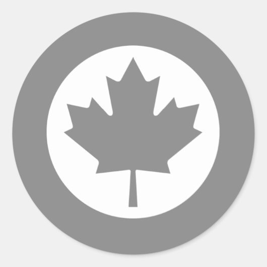 Canadian RAF Maple Leaf Roundel SUBDUED Runder Aufkleber (Vorderseite)