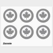 Canadian RAF Maple Leaf Roundel SUBDUED Runder Aufkleber (Blatt)