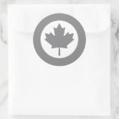 Canadian RAF Maple Leaf Roundel SUBDUED Runder Aufkleber (Tasche)