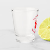 Canadian Red LOVE Heart Flag Personalized Text  Schnapsglas (Links)