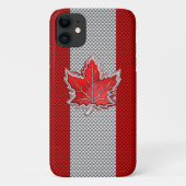 Canadian Red Maple Leaf auf Carbon Fiber Print Case-Mate iPhone Hülle (Rückseite)
