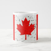 Canadian Red Maple Leaf CANADA Peeling Paint looks Jumbo-Tasse (Vorderseite)