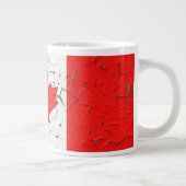 Canadian Red Maple Leaf CANADA Peeling Paint looks Jumbo-Tasse (Rechts)