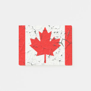 Canadian Red Maple Leaf CANADA Peeling Paint looks Post-it Klebezettel