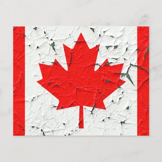 Canadian Red Maple Leaf CANADA Peeling Paint Print Flyer (Vorne)