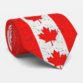 Canadian Red Maple Leaf CANADA Peeling Paint Print Krawatte (Gerollt)