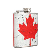 Canadian Red Maple Leaf CANADA Peeling Paint sieht Flachmann (Rechts)