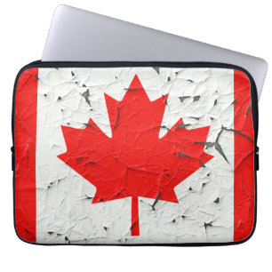 Canadian Red Maple Leaf CANADA Peeling Paint sieht Laptopschutzhülle