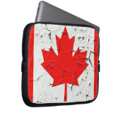 Canadian Red Maple Leaf CANADA Peeling Paint sieht Laptopschutzhülle (Vorne Rechts)