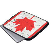Canadian Red Maple Leaf CANADA Peeling Paint sieht Laptopschutzhülle (Vorne Knopf)