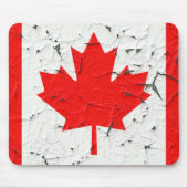 Canadian Red Maple Leaf CANADA Peeling Paint sieht Mousepad (Vorne)
