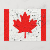 Canadian Red Maple Leaf CANADA Peeling Paint sieht Postkarte (Vorderseite)