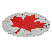 Canadian Red Maple Leaf CANADA Peeling Paint sieht Schneidebrett (Ecke)