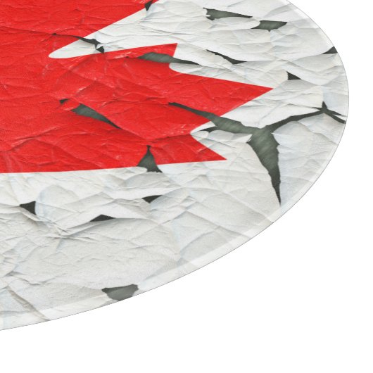 Canadian Red Maple Leaf CANADA Peeling Paint sieht Schneidebrett (Ecke)