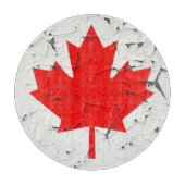 Canadian Red Maple Leaf CANADA Peeling Paint sieht Schneidebrett (Vorderseite)