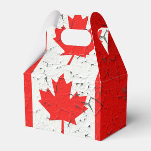 Canadian Red Maple Leaf CANADA Peeling Paint Style Geschenkschachtel
