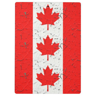 Canadian Red Maple Leaf CANADA Peeling Paint Style Klemmbrett
