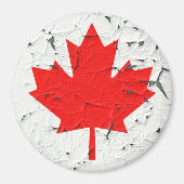 Canadian Red Maple Leaf CANADA Peeling Paint Style Magnet (Vorne)