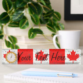 Canadian Red Maple Leaf CANADA Peeling Paint Style Namensplakette