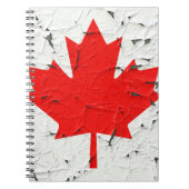 Canadian Red Maple Leaf CANADA Peeling Paint Style Notizblock (Vorderseite)