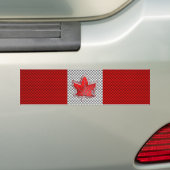 Canadian Red Maple Leaf in Carbon Fibre sieht aus Autoaufkleber (Auf Auto)