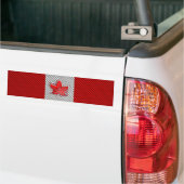 Canadian Red Maple Leaf in Carbon Fibre sieht aus Autoaufkleber (Auf Lkw)