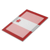 Canadian Red Maple Leaf in Carbon Fibre sieht aus Notizblock (angewinkelt)