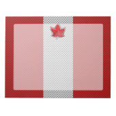Canadian Red Maple Leaf in Carbon Fibre sieht aus Notizblock (Vorderseite)