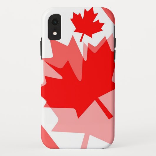 Canadian Red Maple Leaf Layered Style CANADA Case-Mate iPhone Hülle (Rückseite)