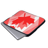 Canadian Red Maple Leaf Layered Style CANADA Laptopschutzhülle (Vorne Knopf)