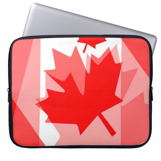 Canadian Red Maple Leaf Layered Style CANADA Laptopschutzhülle (Vorderseite)