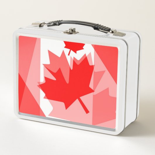 Canadian Red Maple Leaf Layered Style CANADA Metall Brotdose (Vorderseite)
