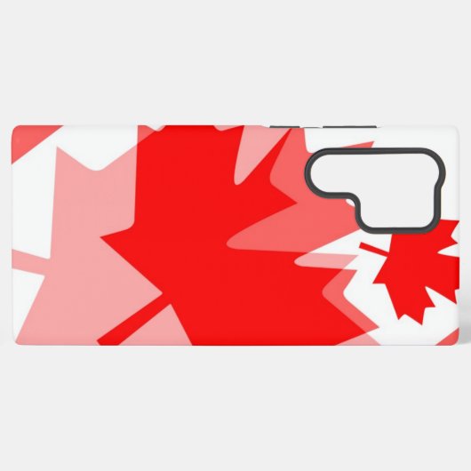 Canadian Red Maple Leaf Layered Style CANADA Samsung Galaxy Hülle (Rückseite (Horizontal))