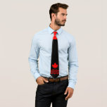 Canadian Red Maple on Black with Chevron Krawatte<br><div class="desc">Is this tie.calling your name??? Well- ANSWER!!</div>