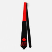 Canadian Red Maple on Black with Chevron Krawatte (Vorderseite)