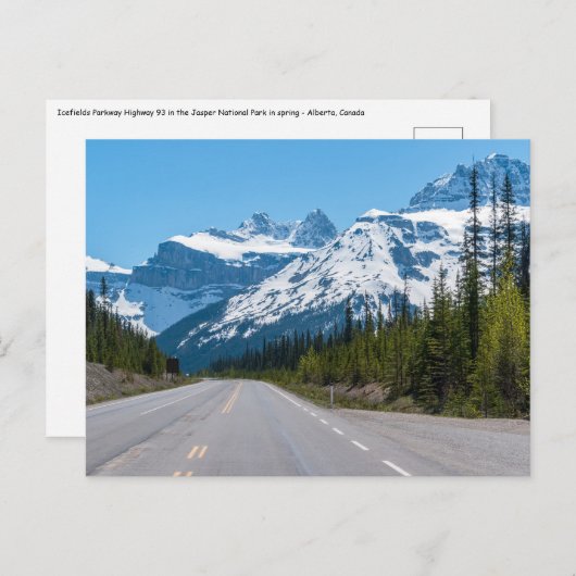 Canadian Rockies - Icefields Parkway Highway 93 Postkarte (Vorne/Hinten)