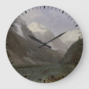 Canadian Rockies Lake Louise Albert Bierstadt Große Wanduhr
