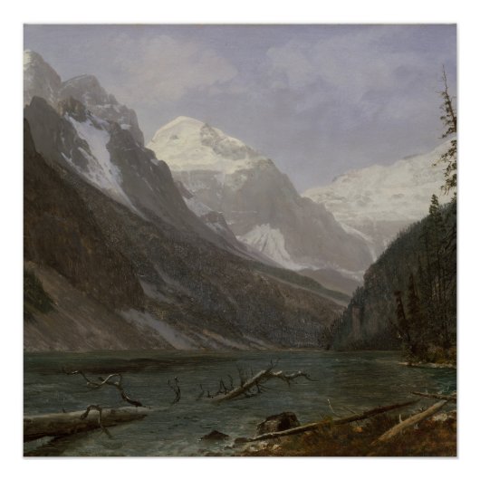 Canadian Rockies Lake Louise | Albert Bierstadt Poster (Vorderseite)