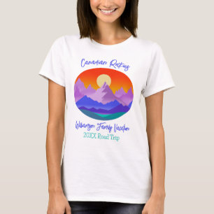 Canadian Rockies Mountain Family Road T-Shirt