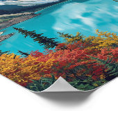 Canadian Rockies Travel Poster WPA Style (Ecke)