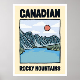 Canadian Rocky Mountains Kunst-Vintage Poster