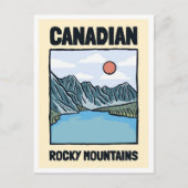 Canadian Rocky Mountains Kunst-Vintage Postkarte (Vorderseite)