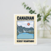 Canadian Rocky Mountains Kunst-Vintage Postkarte (Stehend Vorderseite)